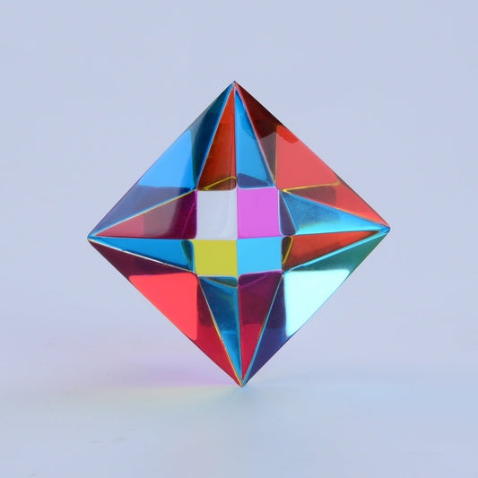 The Aether, a translucent CMY octahedron, showing deep red where magenta and yellow overlap