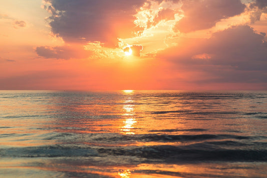 Sunset over the ocean