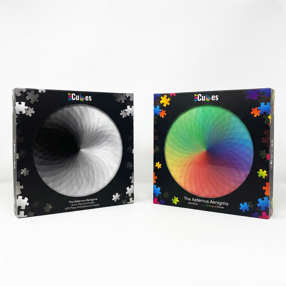 The Ultimate Puzzle Aenigma set of translucent colour puzzles